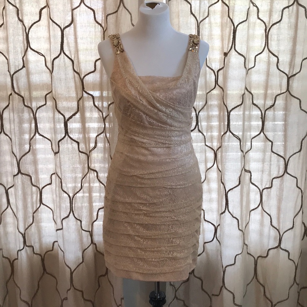 Express classy beige dress